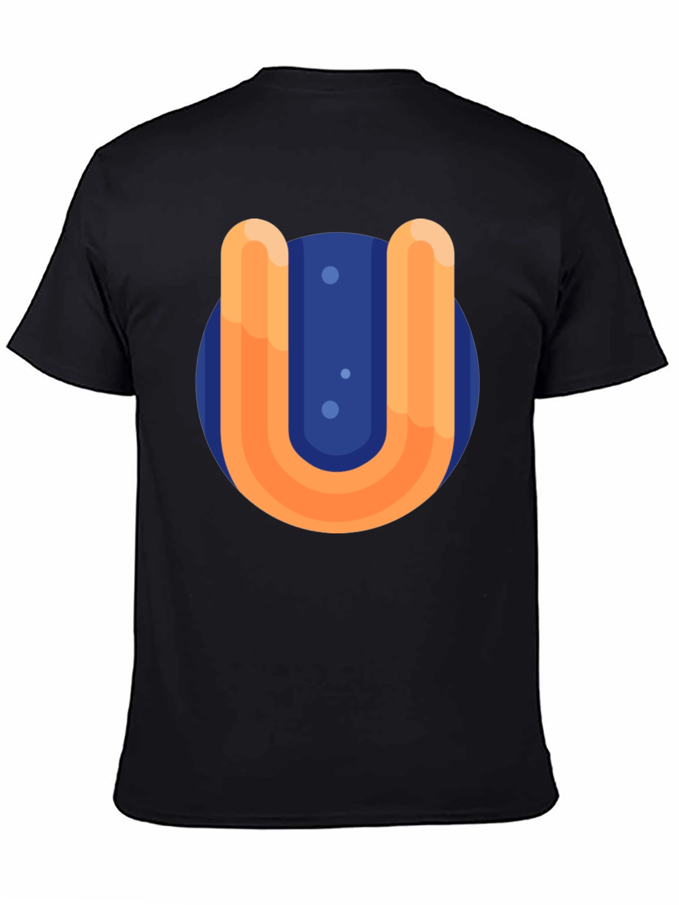 Retro U Graphic Black T-Shirt