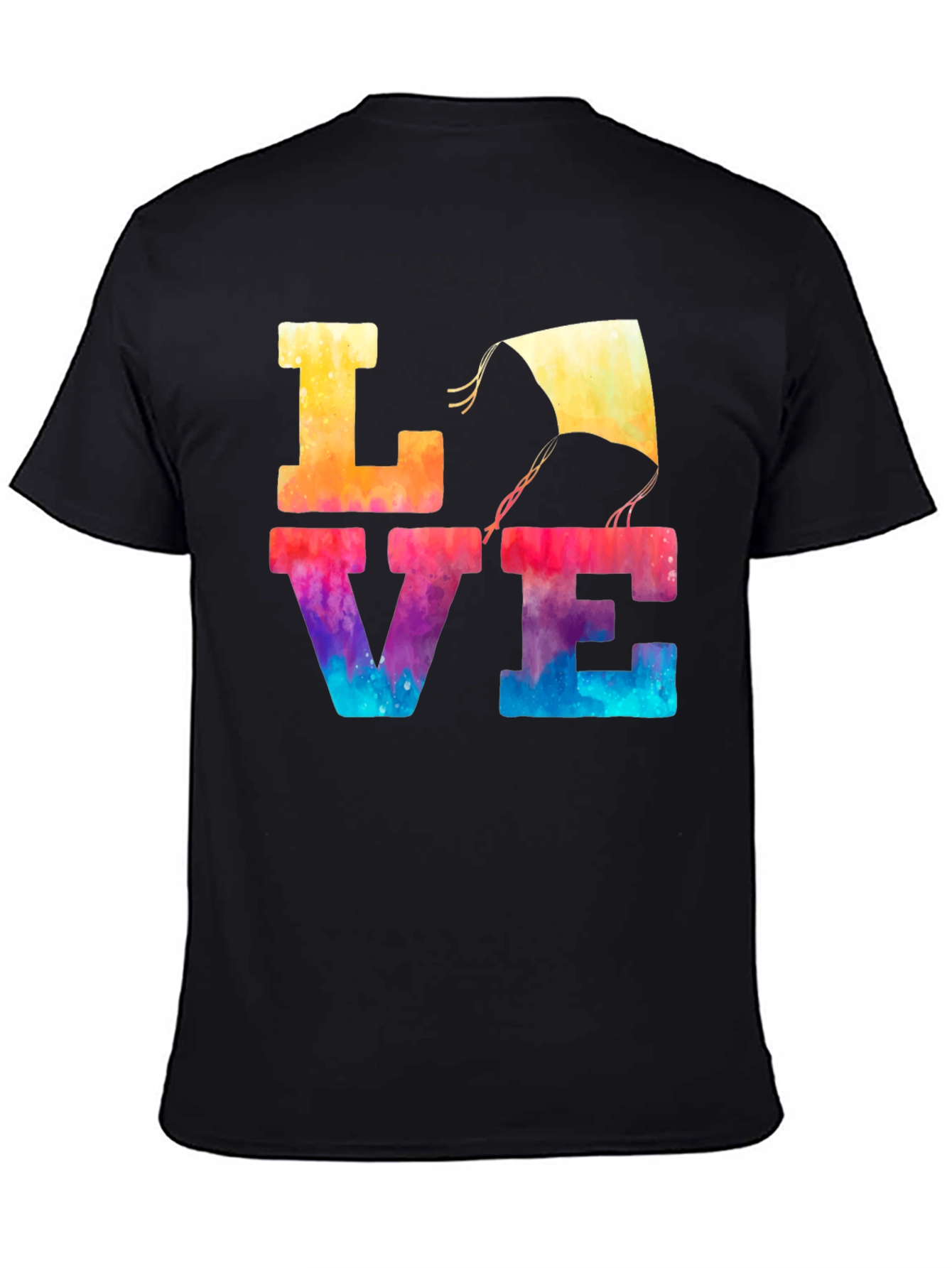 Colorful LOVE Kite Graphic T-Shirt