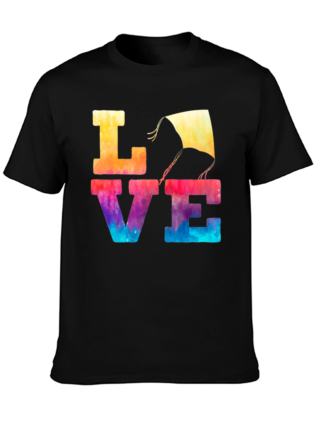 Colorful LOVE Kite Graphic T-Shirt