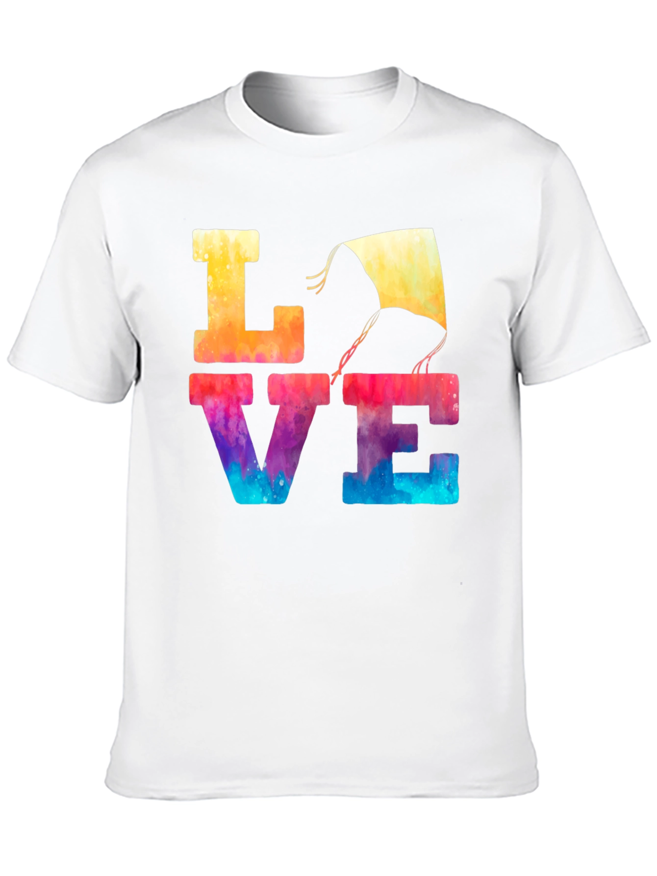 Colorful LOVE Kite Graphic T-Shirt