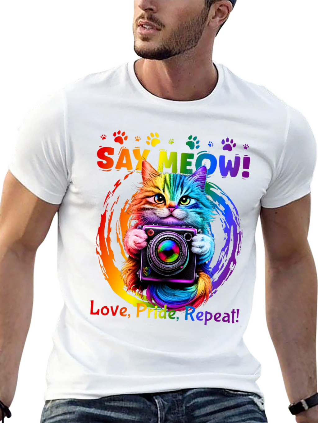Rainbow Cat Pride T-Shirt