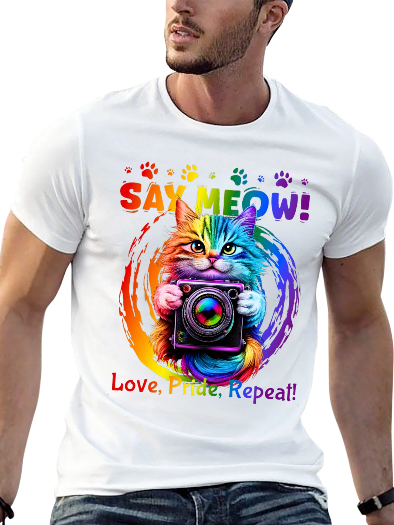 Rainbow Cat Pride T-Shirt