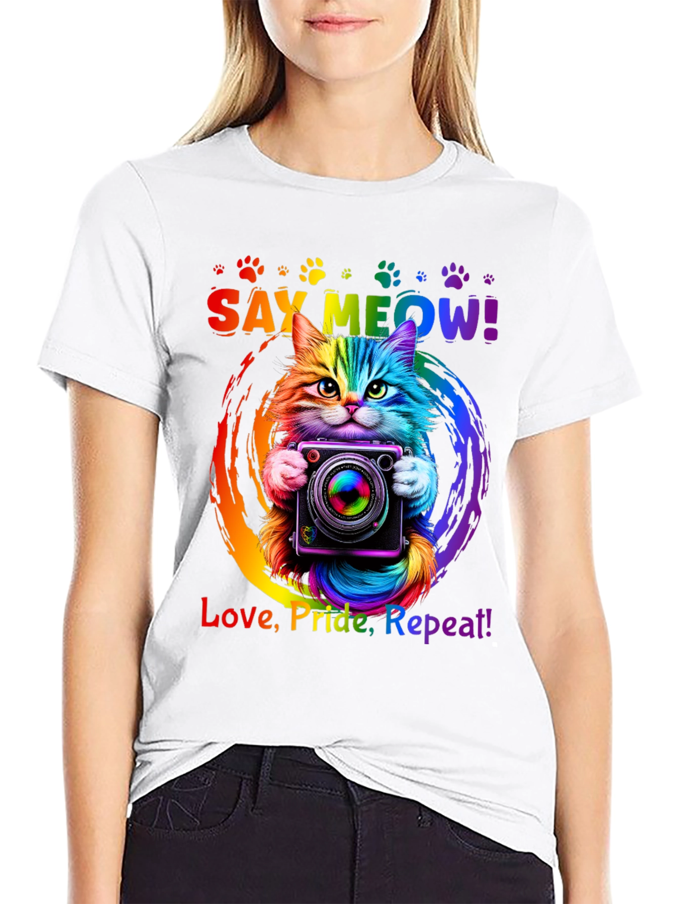 Rainbow Cat Pride T-Shirt