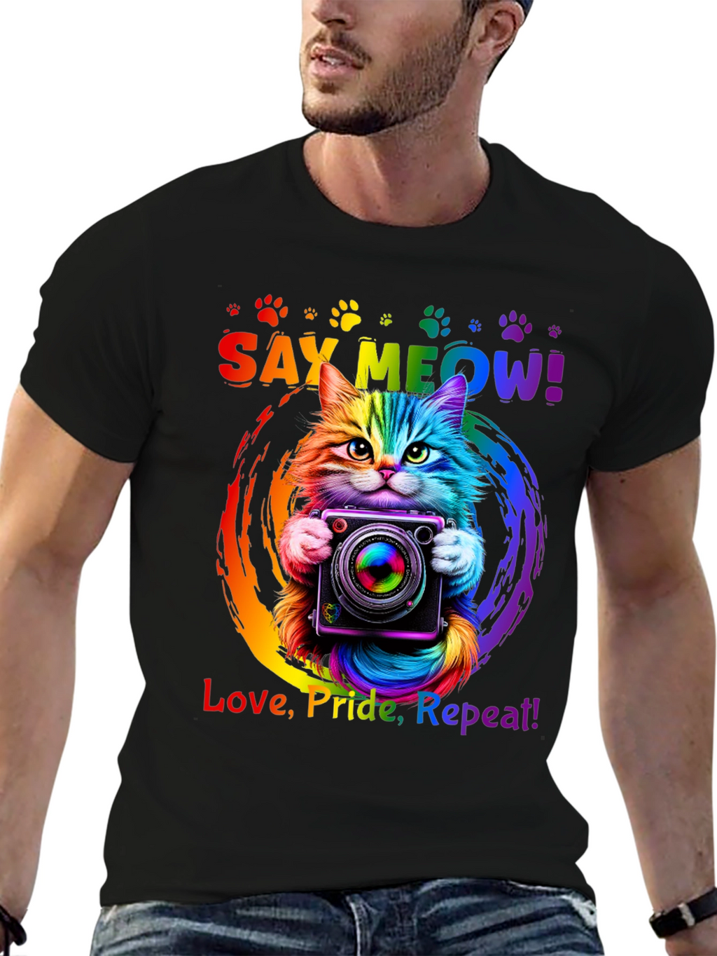 Rainbow Cat Pride T-Shirt