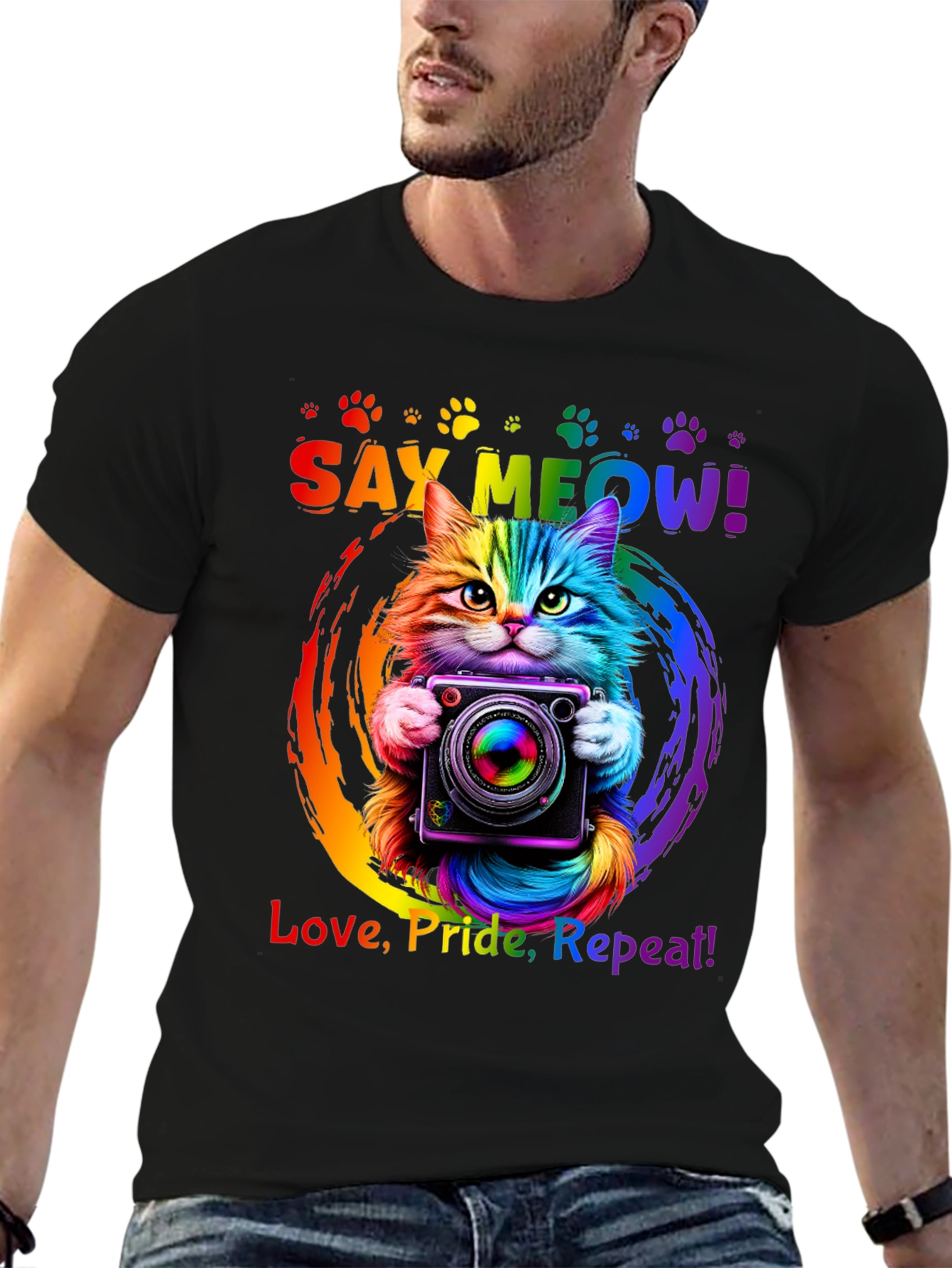 Rainbow Cat Pride T-Shirt