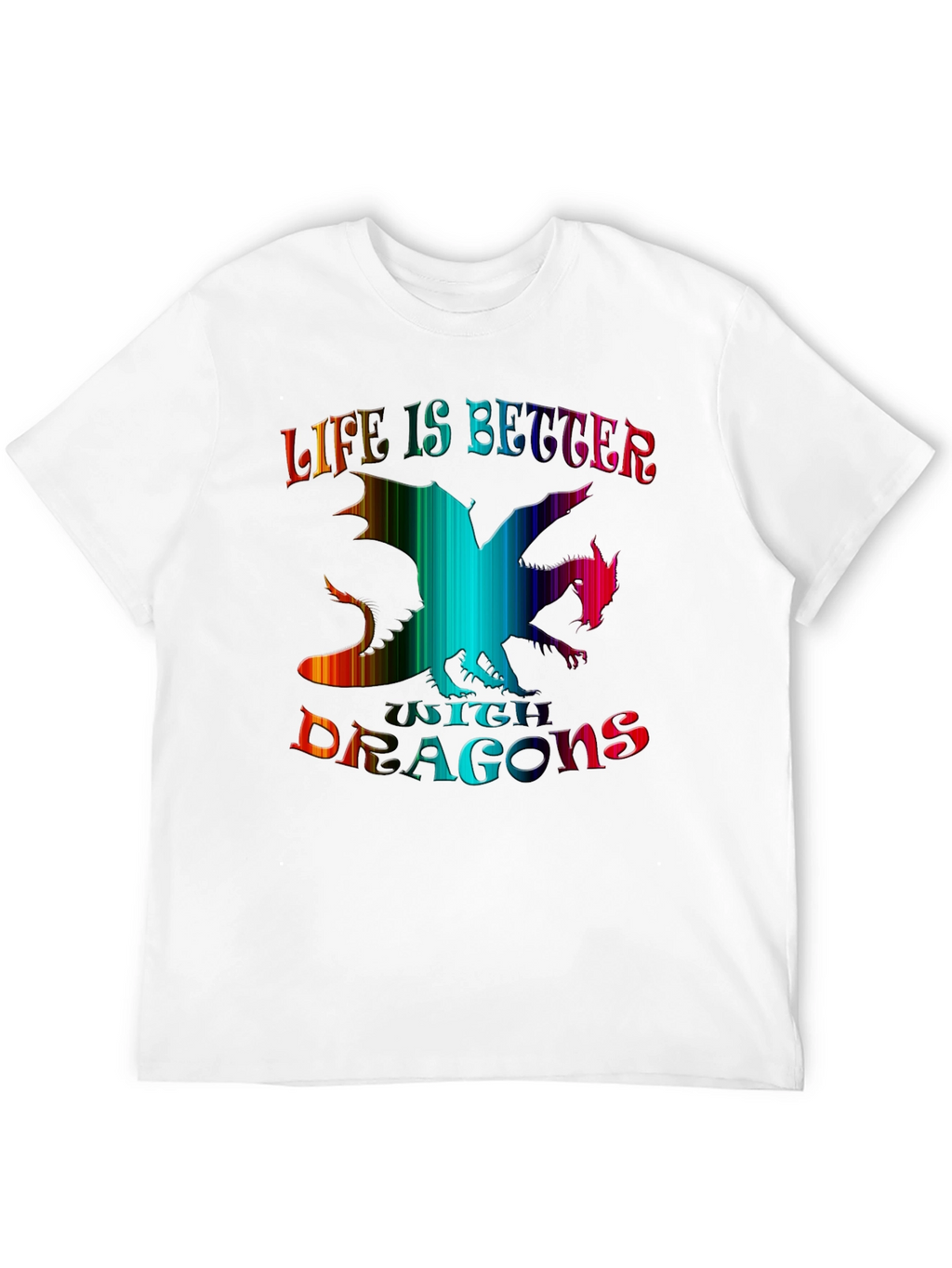 Life is Better with Dragons Black Graphic Tee