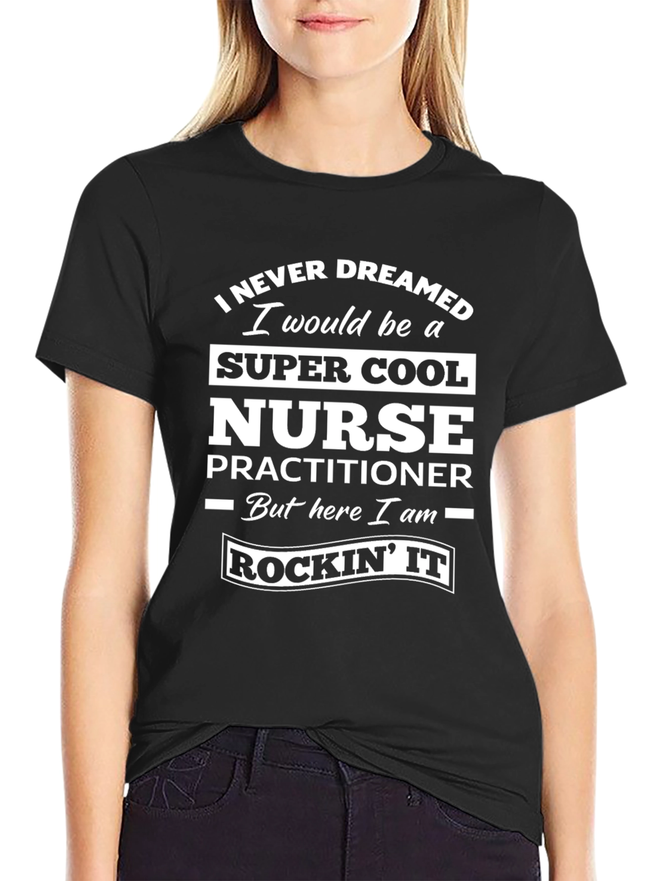 Super Cool Nurse Practitioner Black T-Shirt