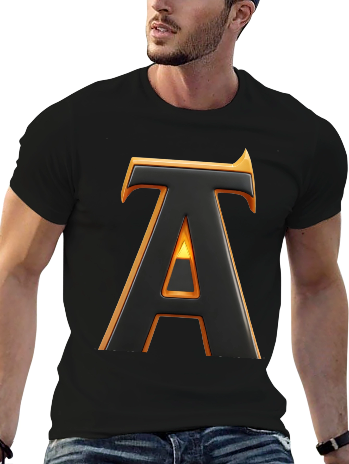 Bold Initial A Graphic Tee - Statement Style