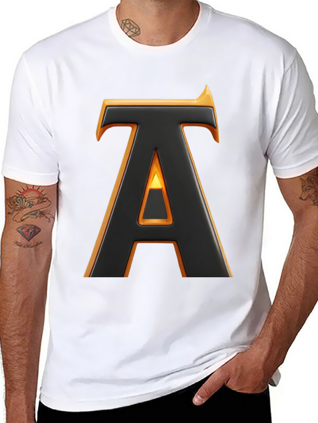 Bold Initial A Graphic Tee - Statement Style