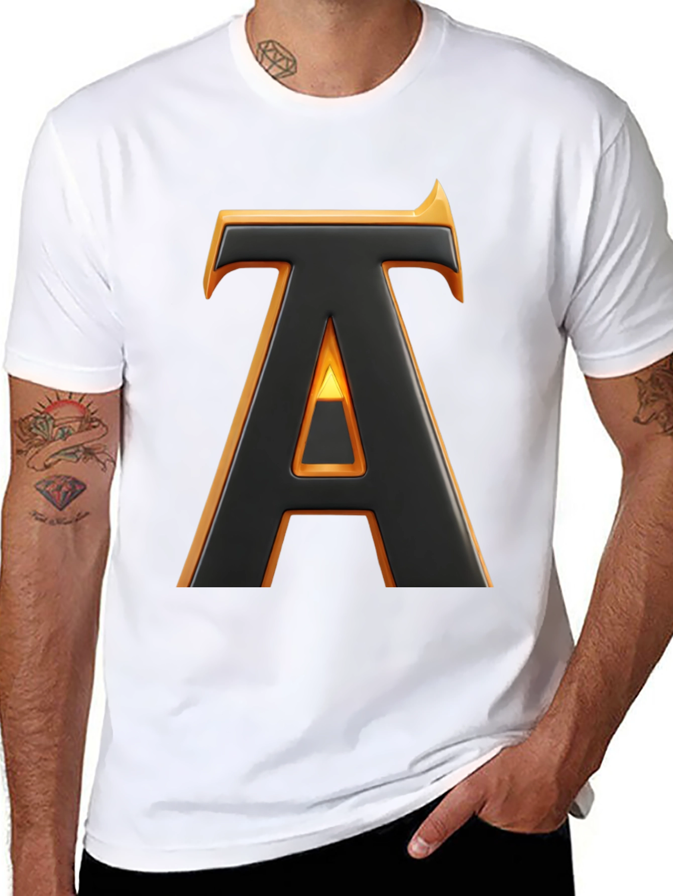Bold Initial A Graphic Tee - Statement Style