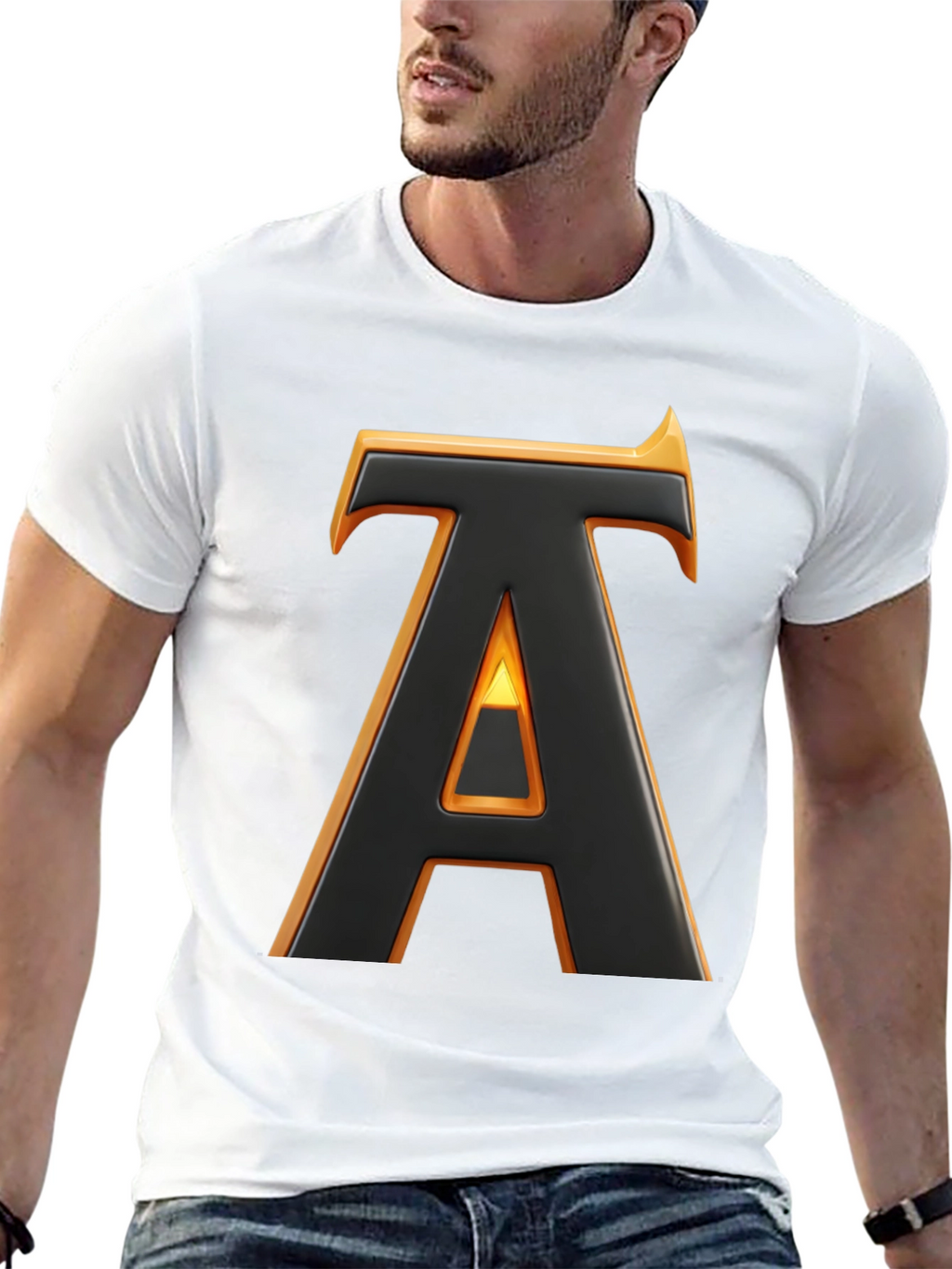 Bold Initial A Graphic Tee - Statement Style