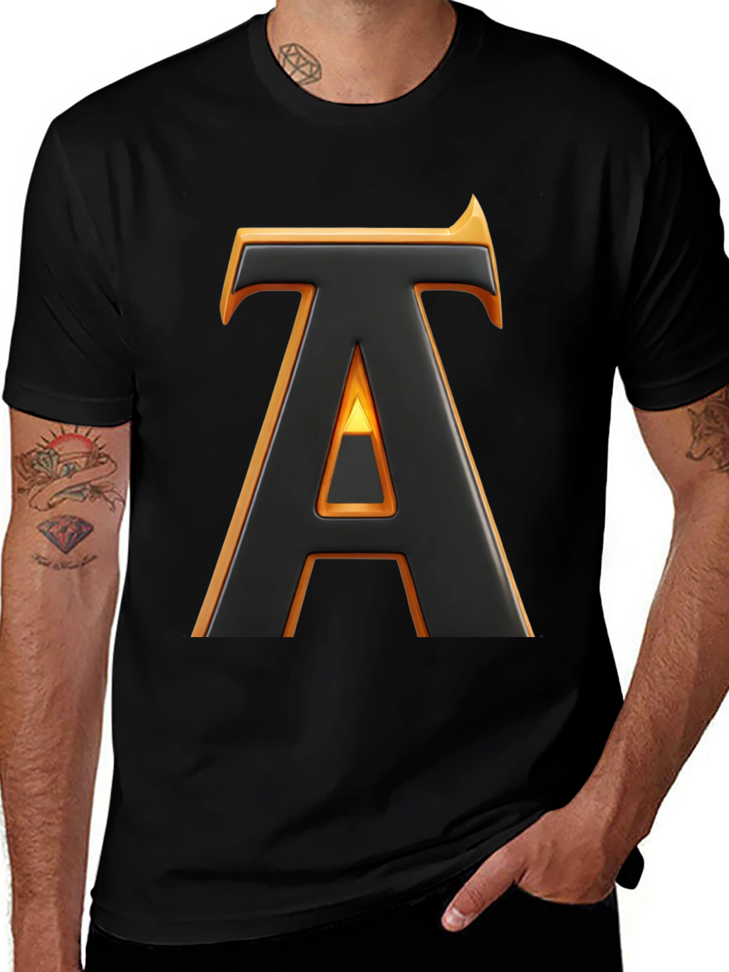 Bold Initial A Graphic Tee - Statement Style
