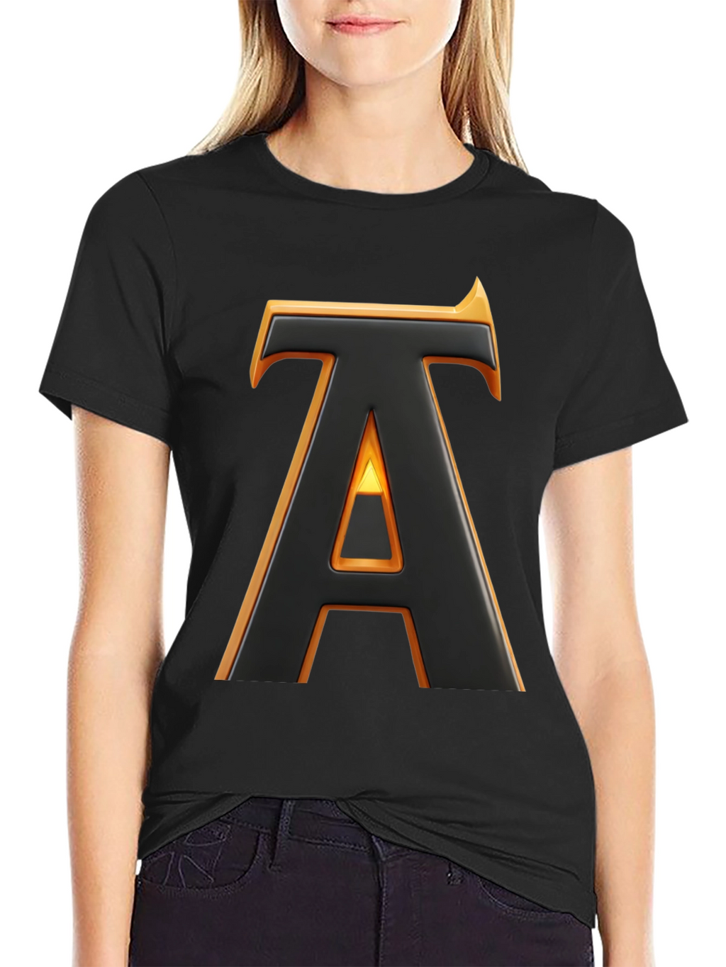 Bold Initial A Graphic Tee - Statement Style