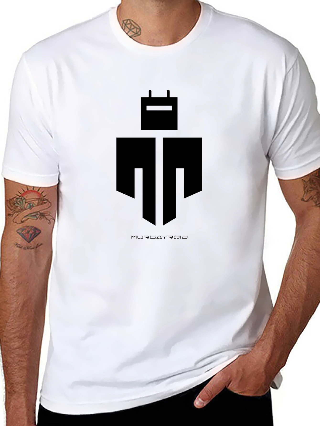 Muscatroid Robot Black T-Shirt