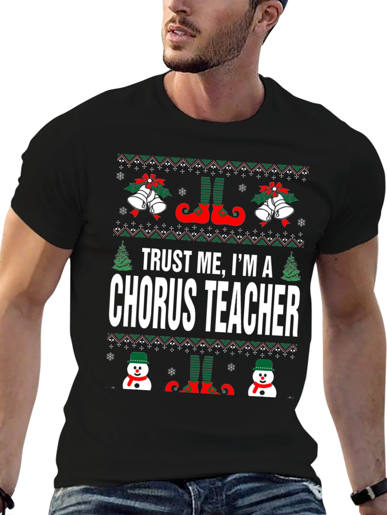 Chorus Teacher Ugly Christmas T-Shirt