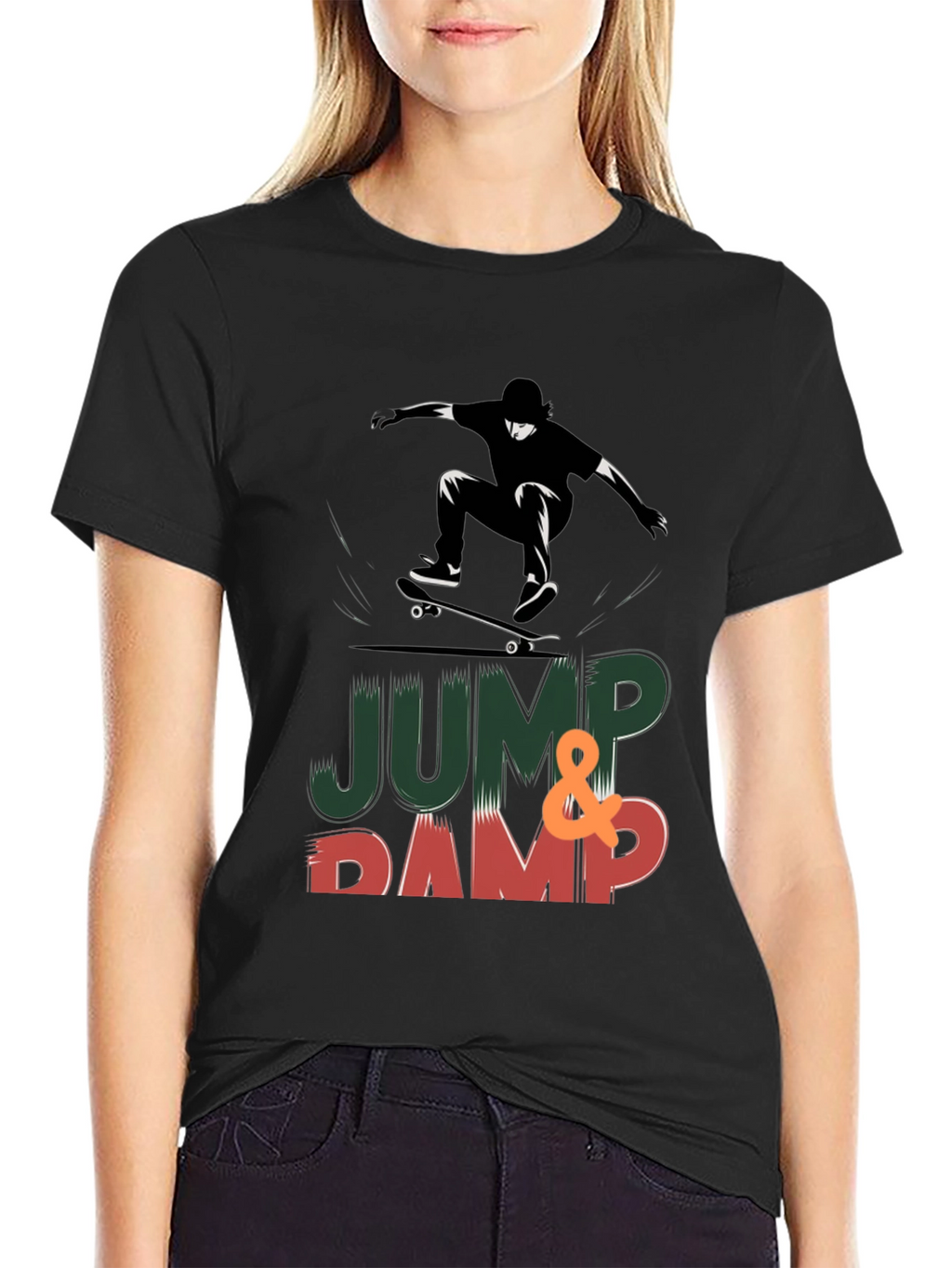 Skateboarding Graphic Print T-Shirt
