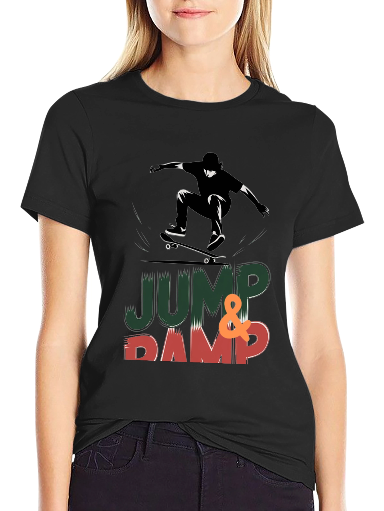 Skateboarding Graphic Print T-Shirt