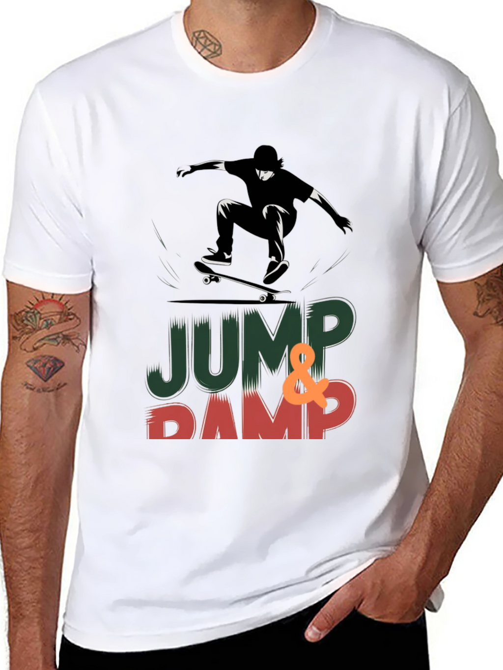 Skateboarding Graphic Print T-Shirt