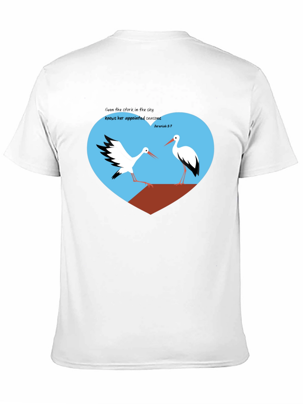 Stork Heart Graphic Tee - Jeremiah 8:7