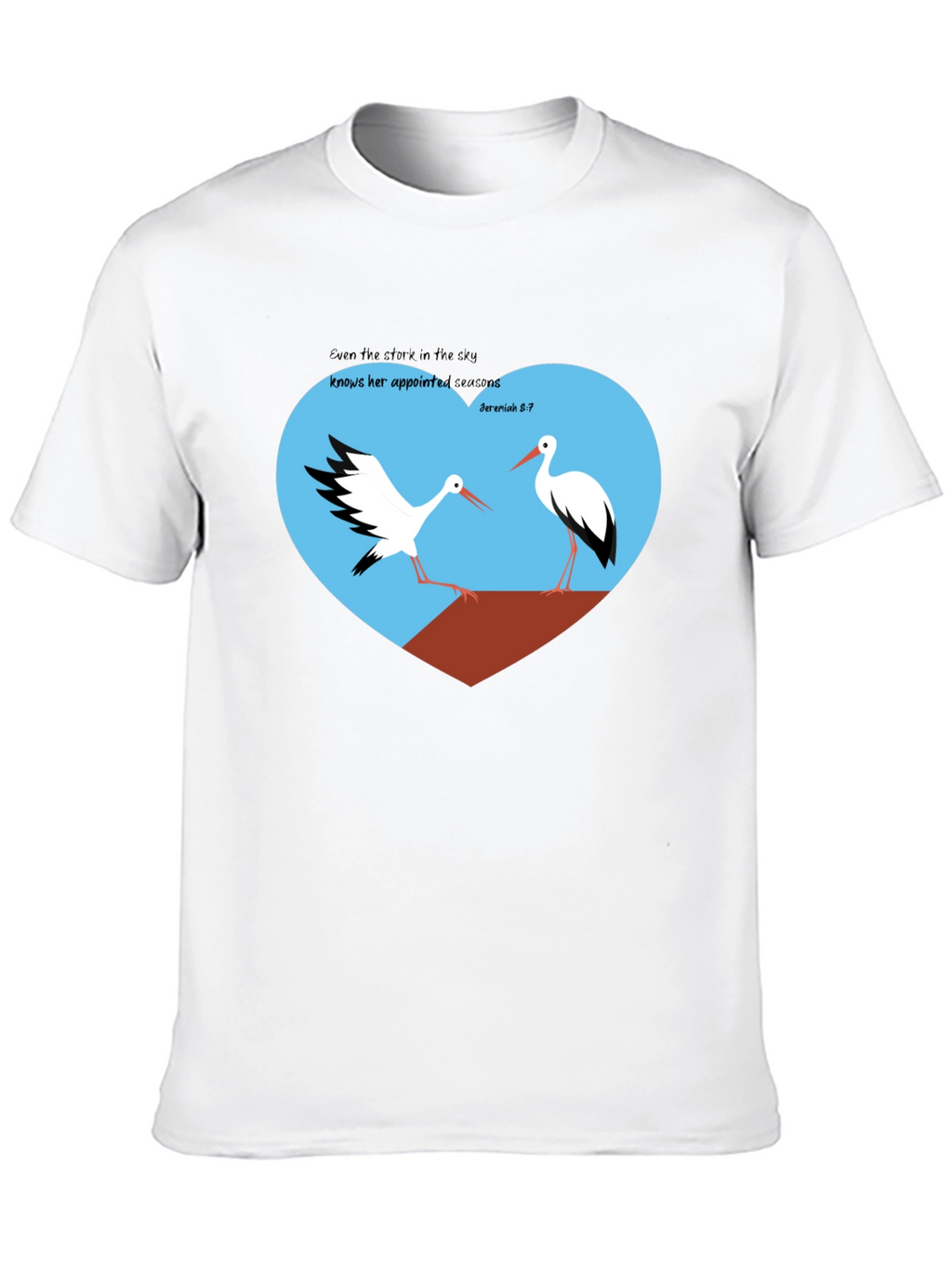 Stork Heart Graphic Tee - Jeremiah 8:7
