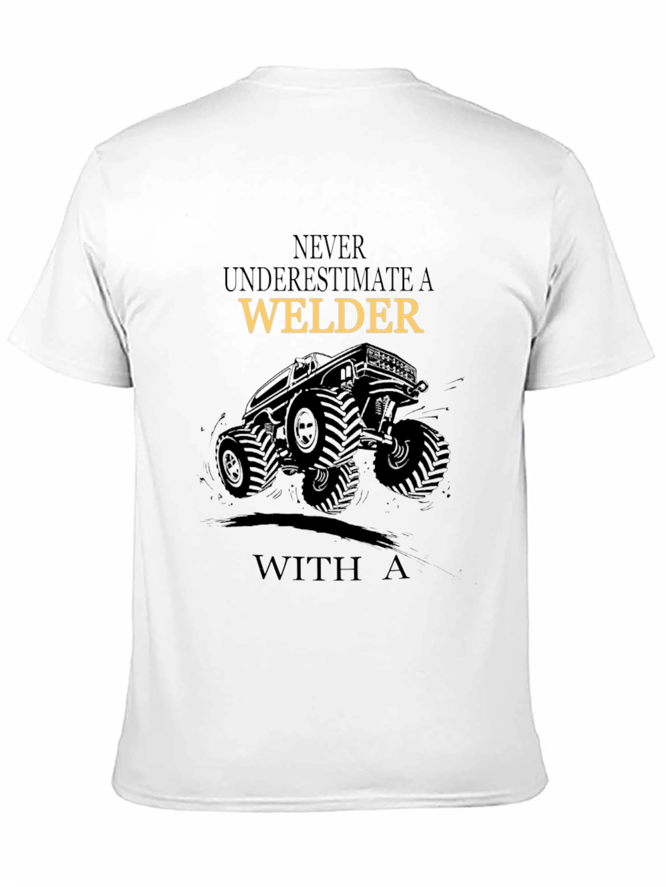 Welder Monster Truck Graphic T-Shirt
