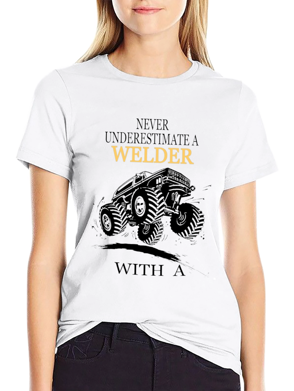 Welder Monster Truck Graphic T-Shirt