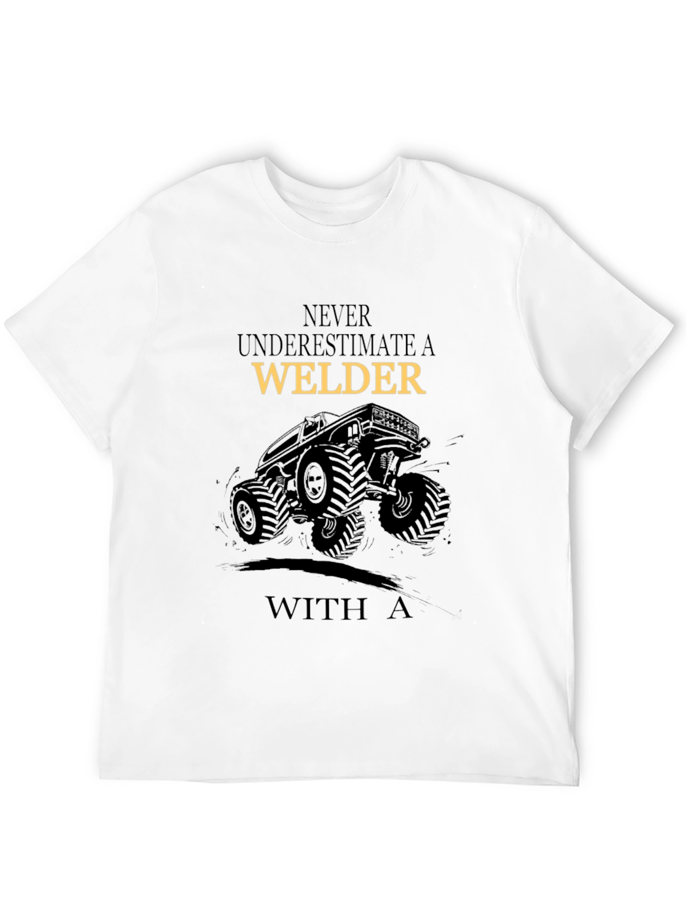 Welder Monster Truck Graphic T-Shirt