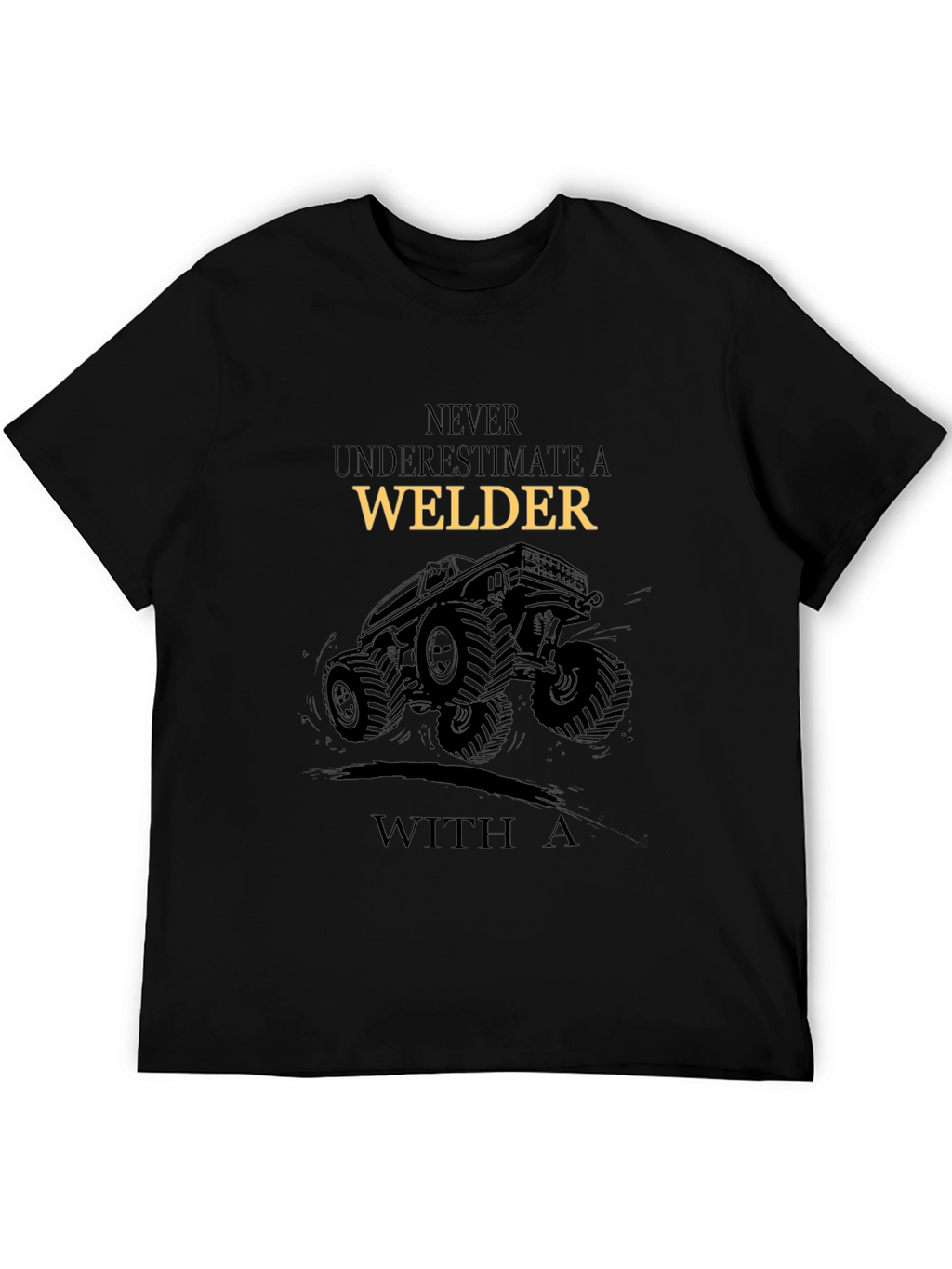 Welder Monster Truck Graphic T-Shirt