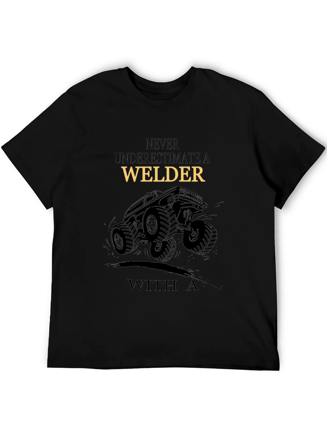 Welder Monster Truck Graphic T-Shirt