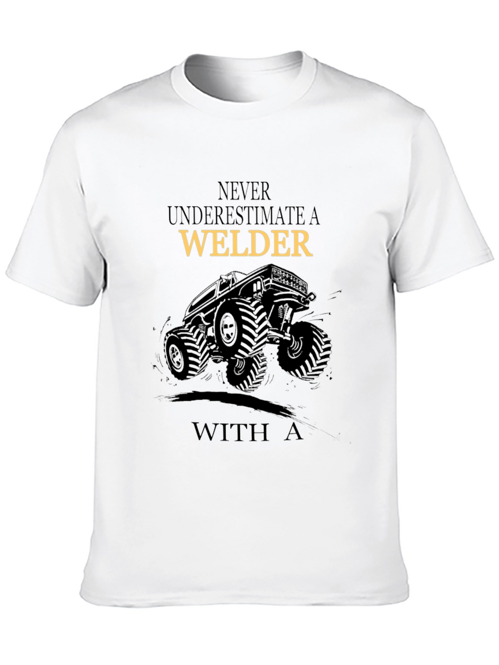 Welder Monster Truck Graphic T-Shirt