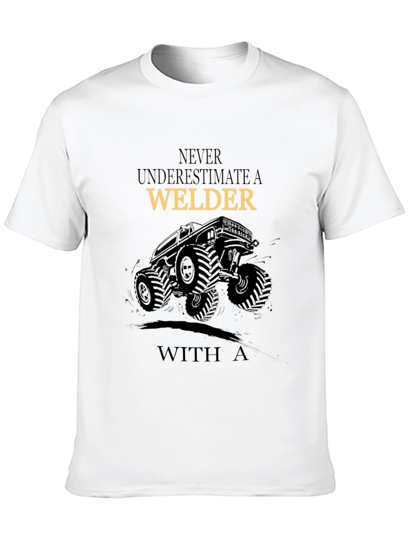 Welder Monster Truck Graphic T-Shirt