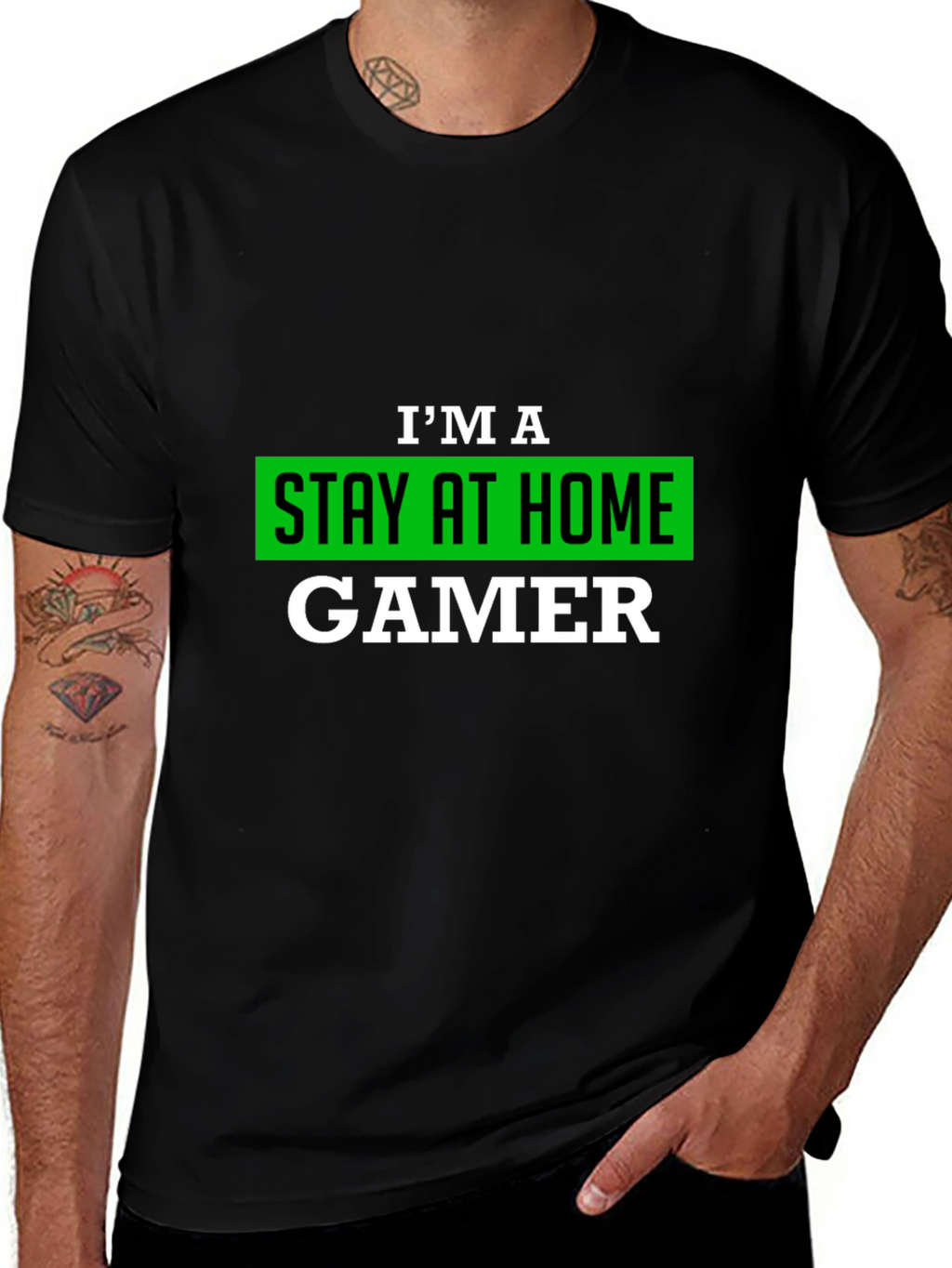 Stay At Home Gamer T-Shirt - Black