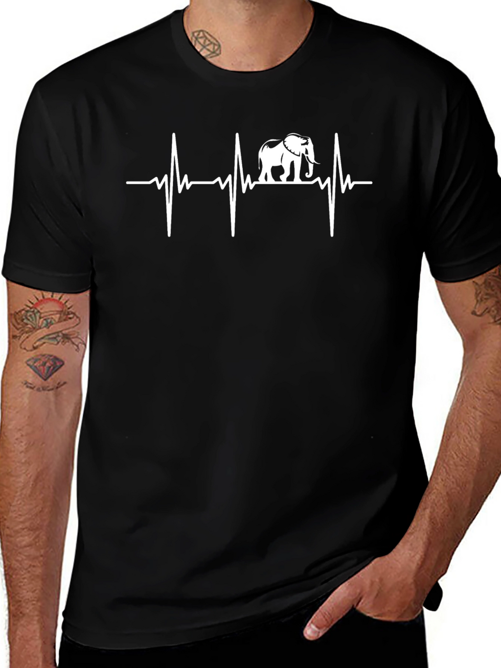 Elephant Heartbeat Graphic T-Shirt