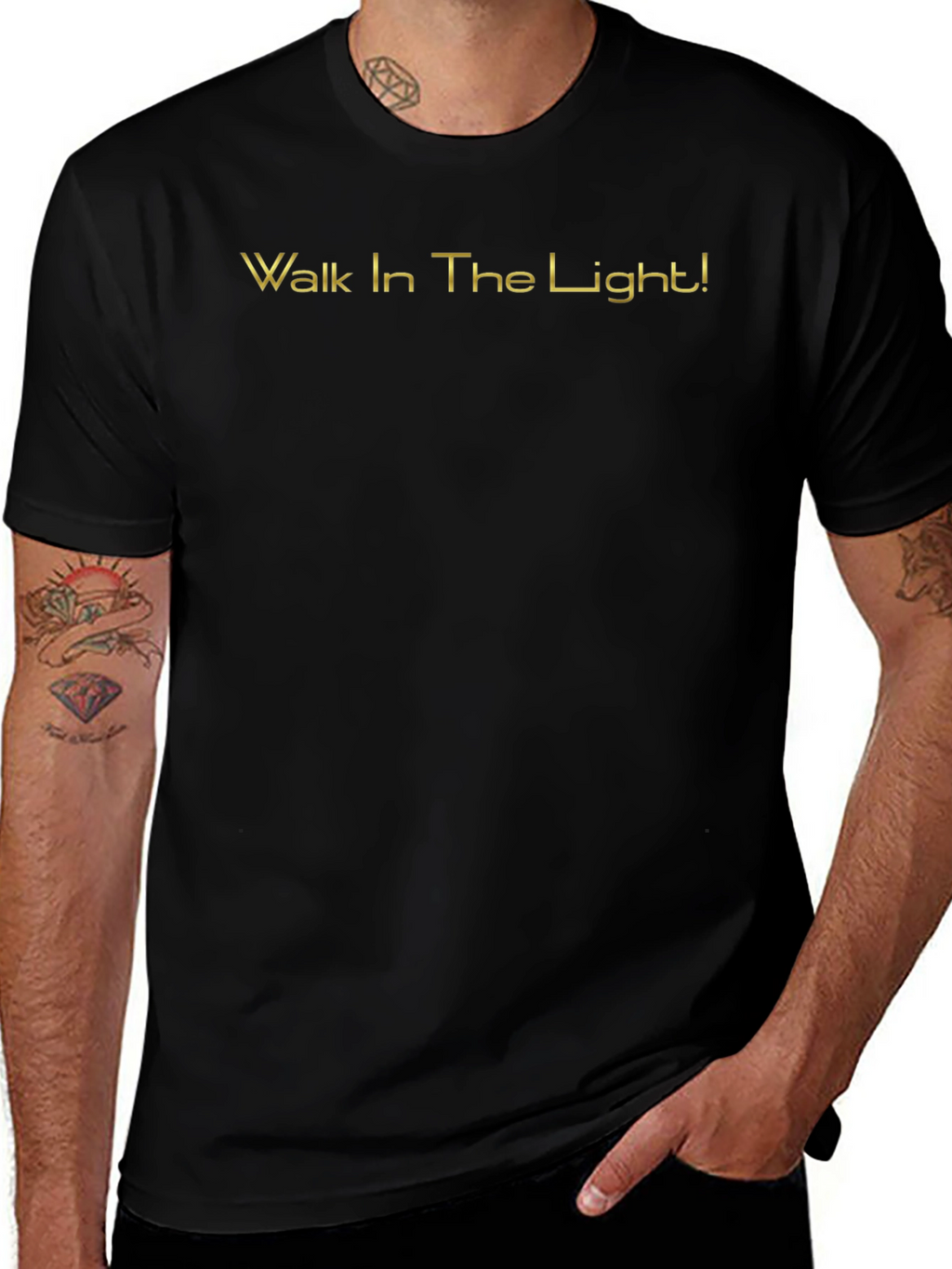 Walk In The Light Black T-Shirt