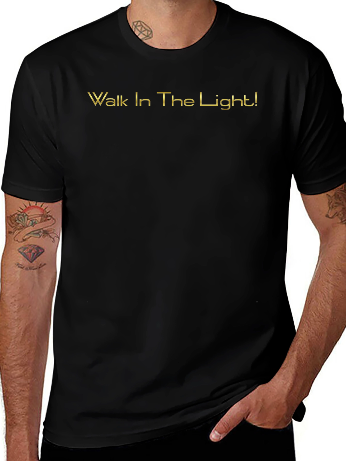 Walk In The Light Black T-Shirt