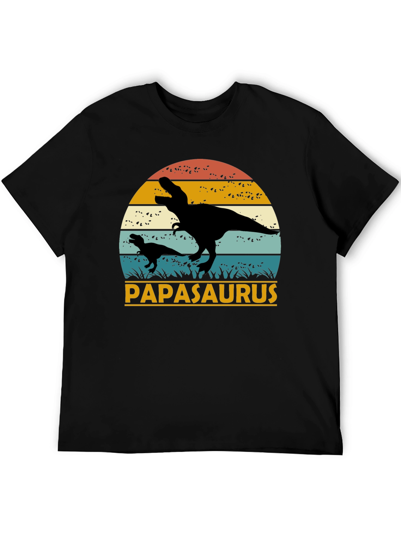 Papasaurus T-Shirt - Retro Dinosaur Dad Tee