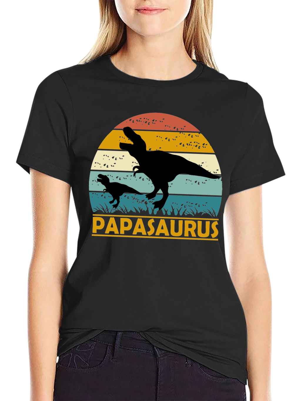 Papasaurus T-Shirt - Retro Dinosaur Dad Tee