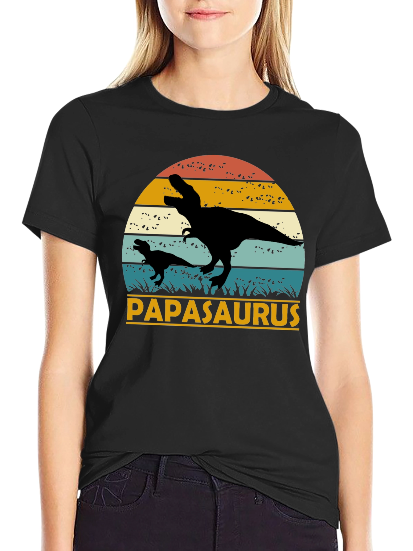Papasaurus T-Shirt - Retro Dinosaur Dad Tee
