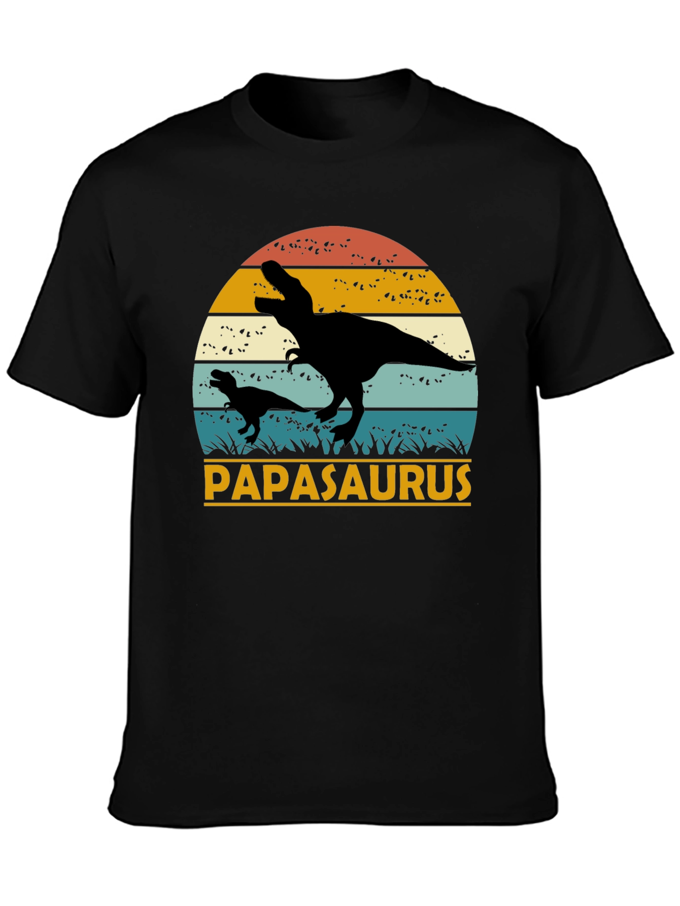 Papasaurus T-Shirt - Retro Dinosaur Dad Tee