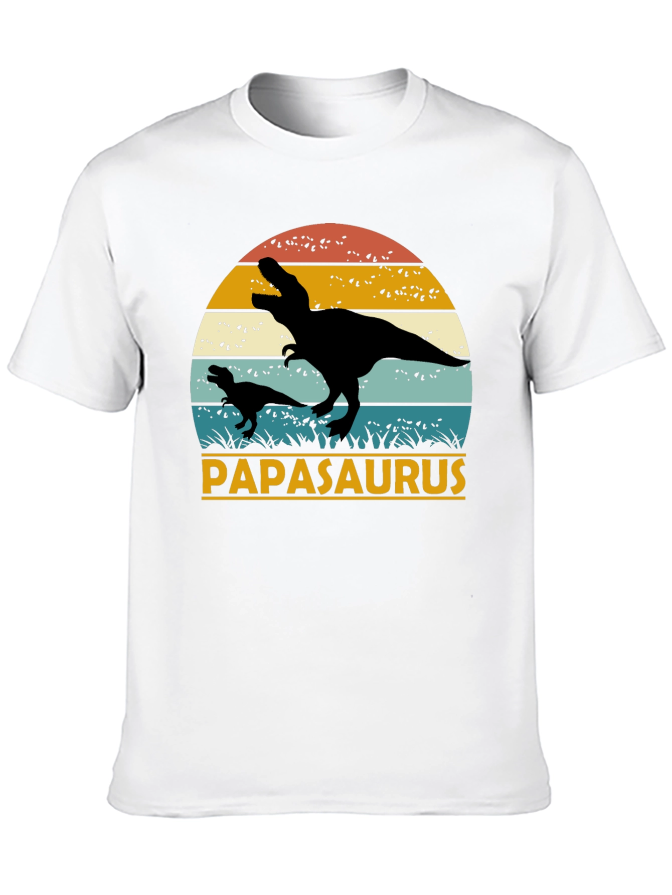 Papasaurus T-Shirt - Retro Dinosaur Dad Tee
