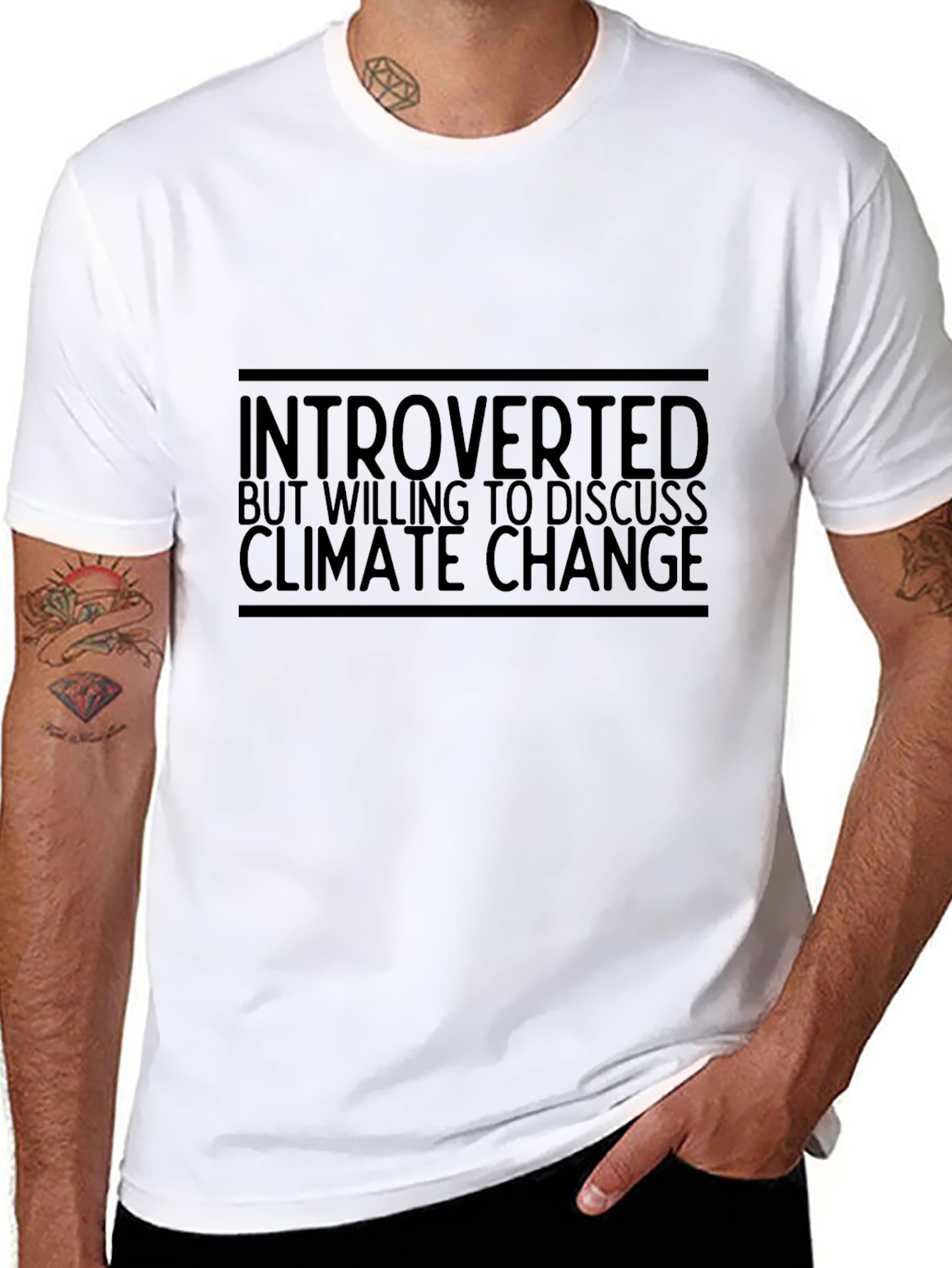 Introverted Climate Change Discussion T-Shirt