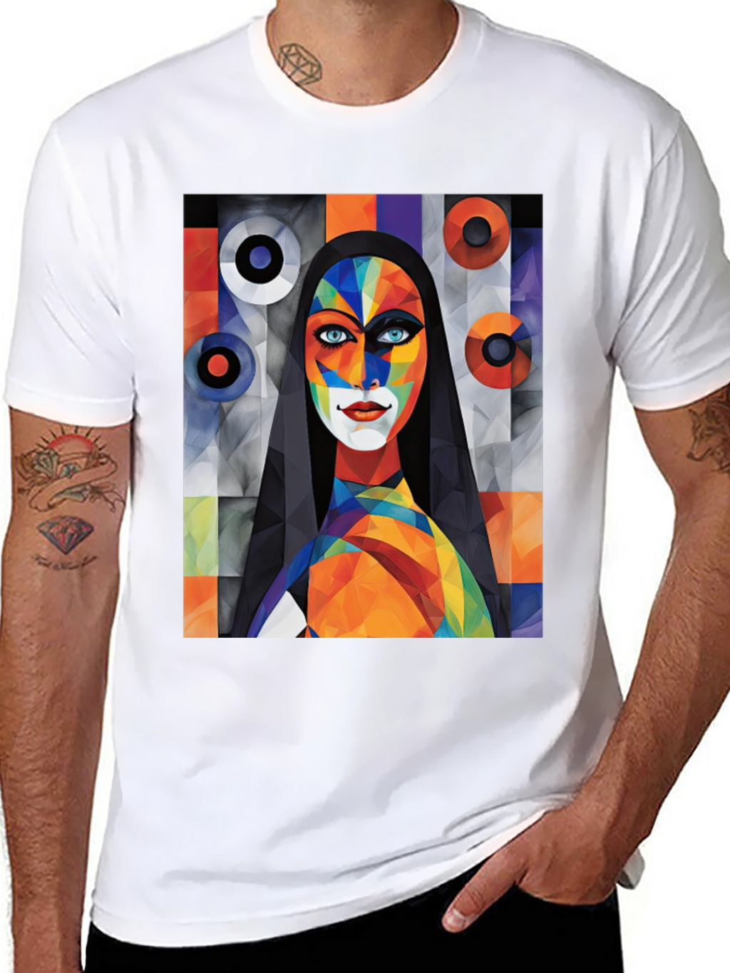 Abstract Art Graphic Tee - Modern Style