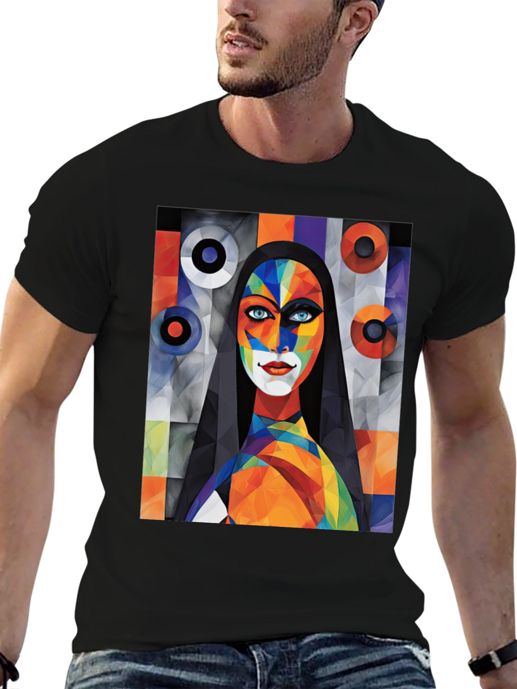 Abstract Art Graphic Tee - Modern Style