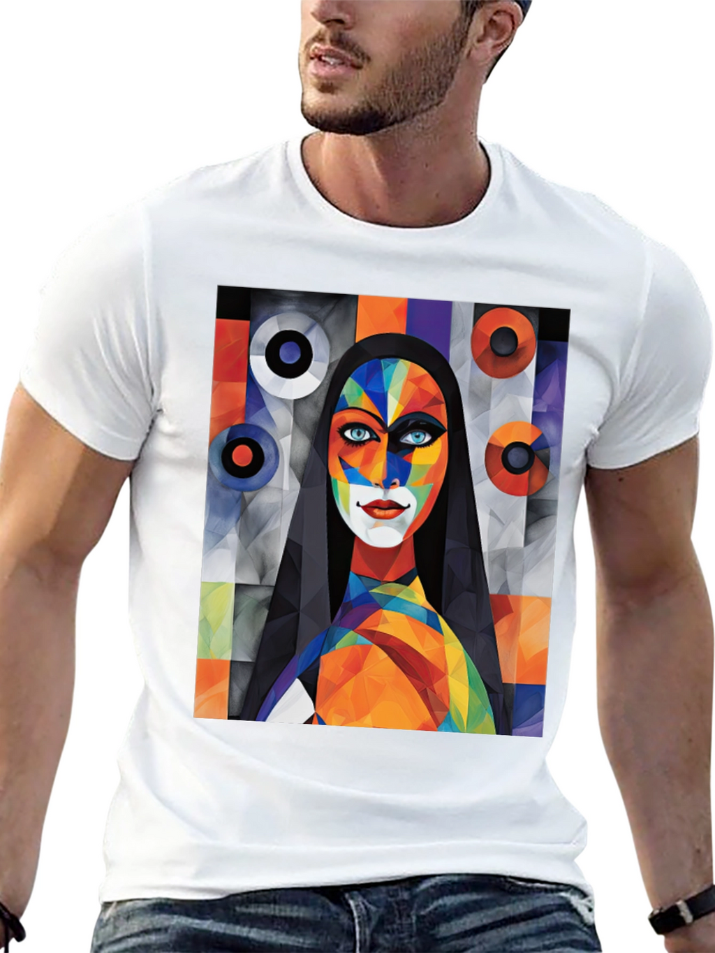 Abstract Art Graphic Tee - Modern Style