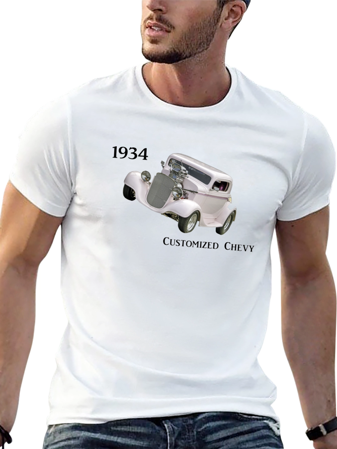 1934 Customized Chevy Black T-Shirt