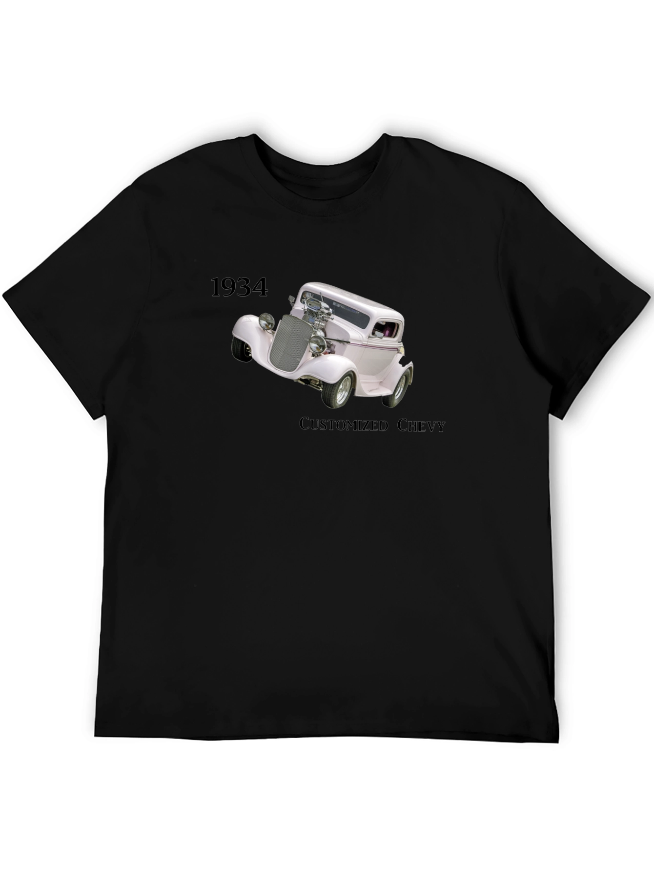 1934 Customized Chevy Black T-Shirt