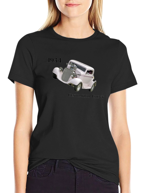 1934 Customized Chevy Black T-Shirt