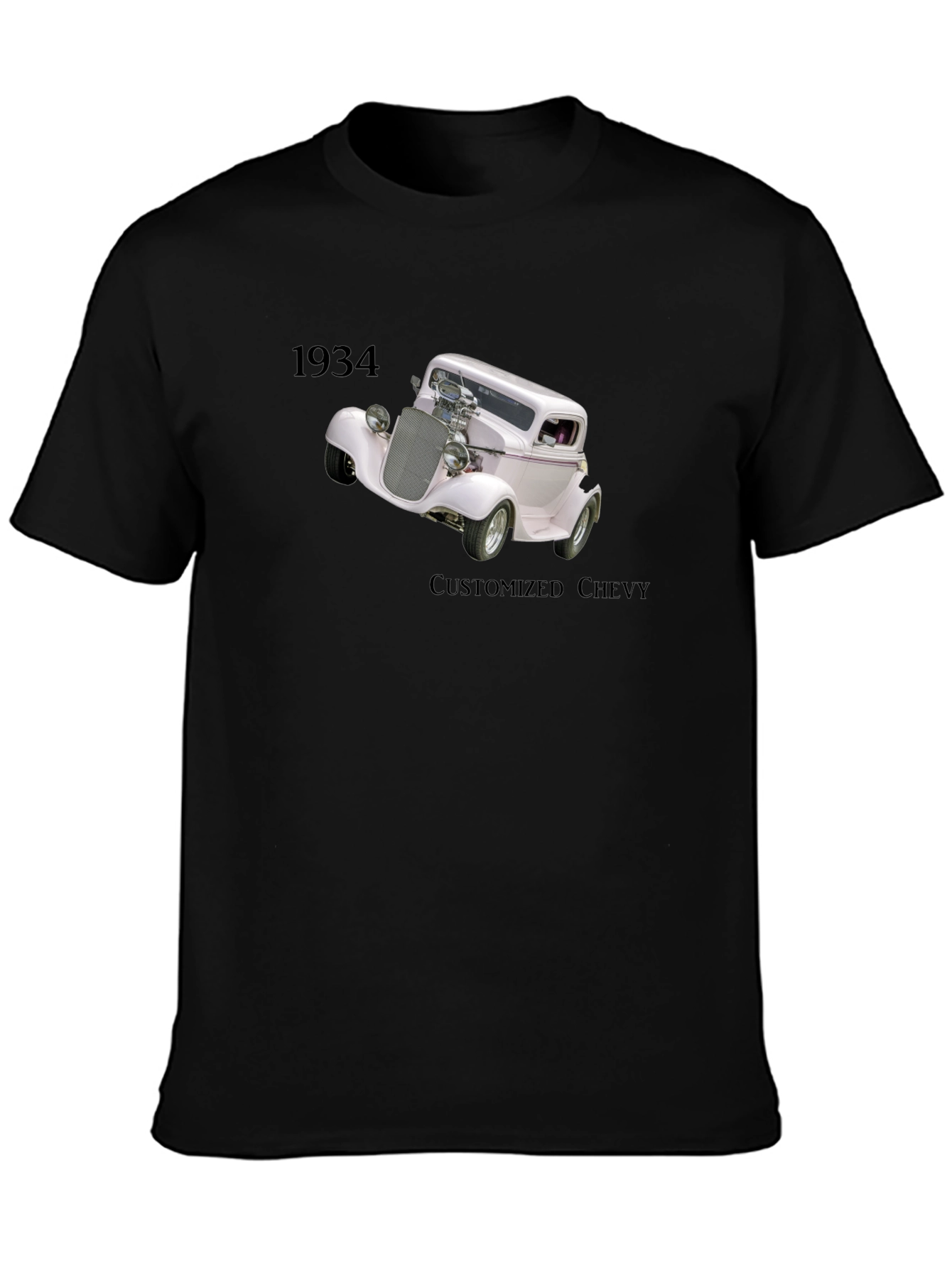 1934 Customized Chevy Black T-Shirt