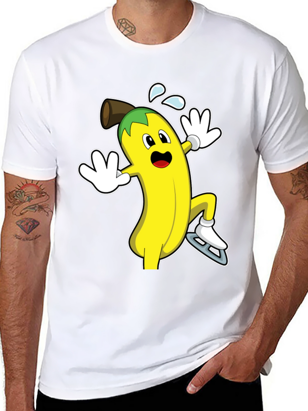 Banana Ice Skating T-Shirt - Fun & Unique Design