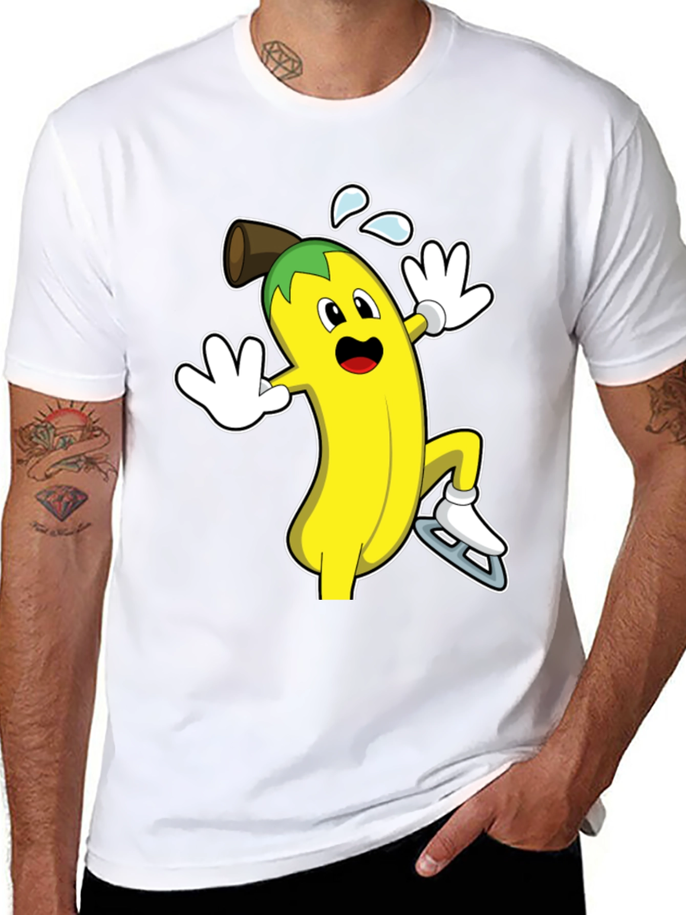 Banana Ice Skating T-Shirt - Fun & Unique Design